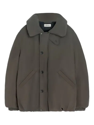 Lemaire Puffer Blouson With High Collar And Pockets In Gray