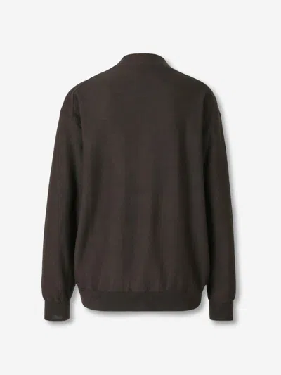 Lemaire Buttoned Cardigan Long Sleeves In Brown