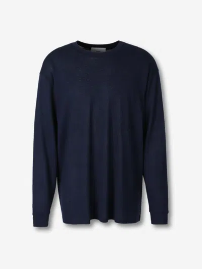 Setchu Elegant Wool Coat In Blue