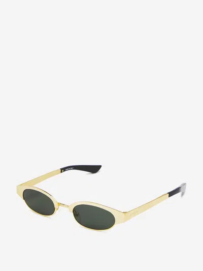 Alexander Mcqueen Oval Sunglasses In Gold