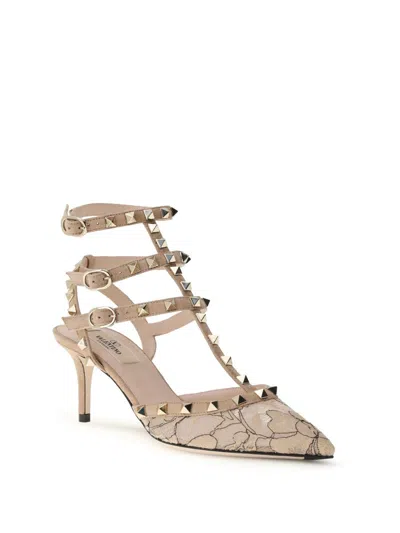 Valentino Floral Pattern Open Side Stiletto Pumps In Multi