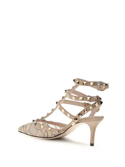 Valentino Floral Pattern Open Side Stiletto Pumps In Multi