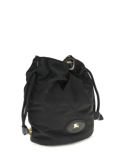 Burberry Women Horseshoe Bucket Bag In Black