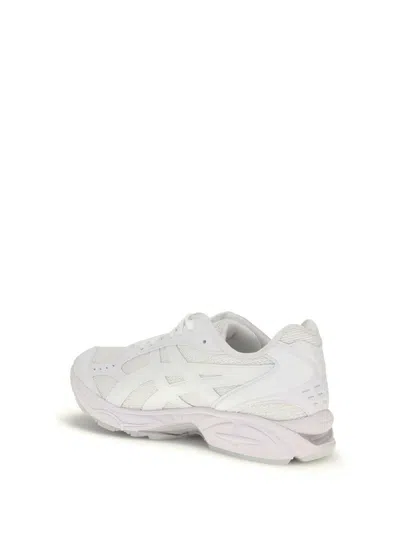 Comme Des Garçons Low-top Sneakers With Textured Overlays And Cushioned Sole In White