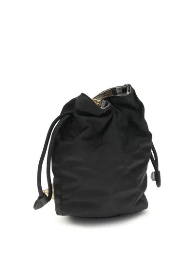 Burberry Women Horseshoe Bucket Bag In Black