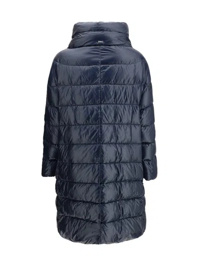 Herno Matilde Nylon Ultralight Mid Down Jacket In Blue