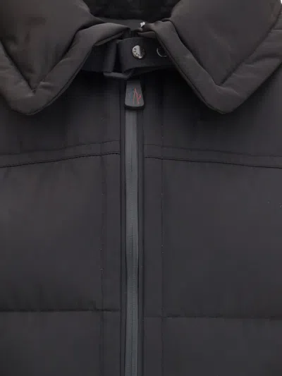 Moncler Padded High Collar Vest With Flap Pockets In Black