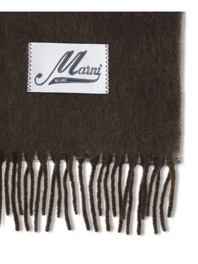 Marni Wool Scarf In Brown