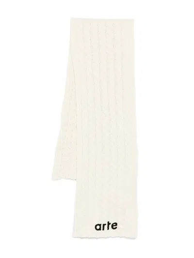 Arte Textured Logo Scarf Accessories In Neutral