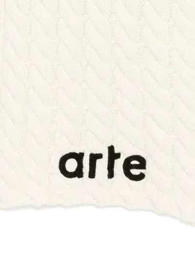 Arte Textured Logo Scarf Accessories In Neutral