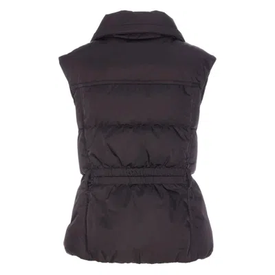 Moncler Padded High Collar Vest With Flap Pockets In Black