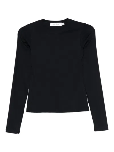 Aya Muse Ribbed Long Sleeve Shirt Clothing In Blue