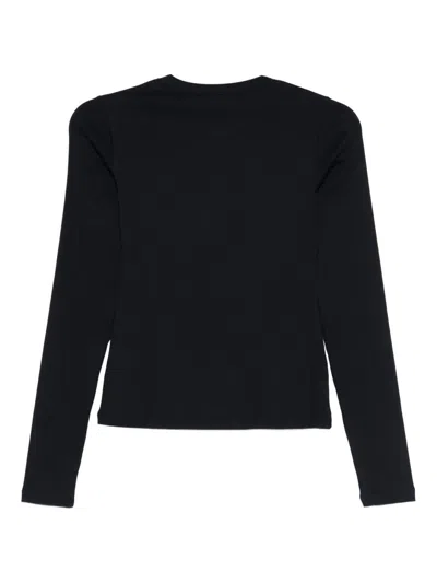 Aya Muse Ribbed Long Sleeve Shirt Clothing In Blue