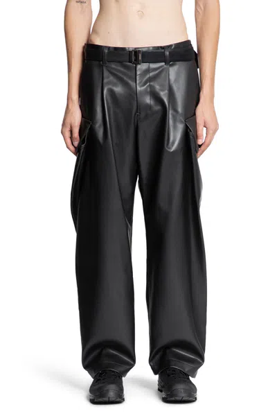 Sacai Belt Loop Casual Pants In Black