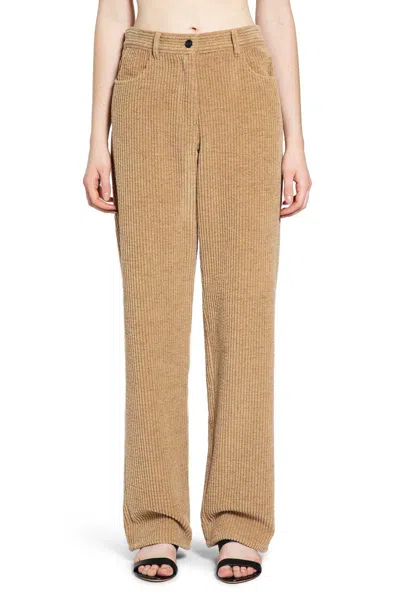 The Row Clair High-rise Corduroy Straight Pants In Brown