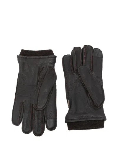Barbour Highfield Leather Gloves Accessories In Brown