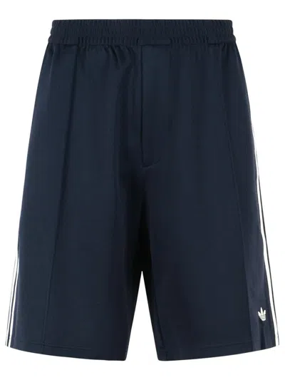 Adidas Originals By Wales Bonner Navy Cotton Blend Bermuda Shorts In Blue