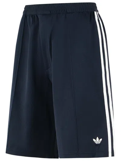 Adidas Originals By Wales Bonner Navy Cotton Blend Bermuda Shorts In Blue