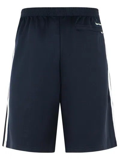 Adidas Originals By Wales Bonner Navy Cotton Blend Bermuda Shorts In Blue