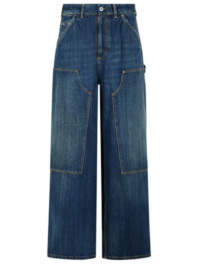 Maison Margiela Comfortable Wide Leg Work Jeans In Blue