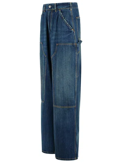 Maison Margiela Comfortable Wide Leg Work Jeans In Blue