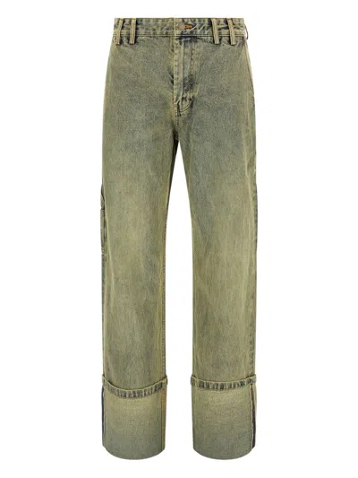 Entire Studios Cuff Jean Surface Wave Clothing In Green