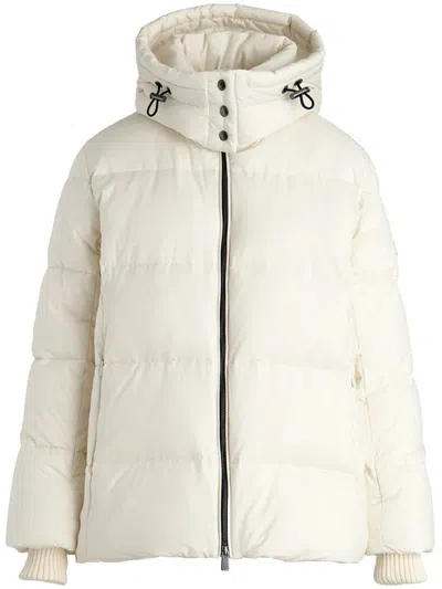 Tatras Cozy Quilted Hooded Coat Drawstring In Neutral