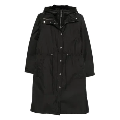 Yves Salomon Hooded Drawstring-waist Parka In Black