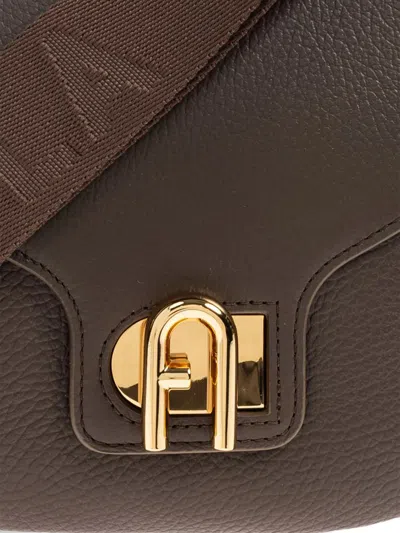 Furla Compact Crossbody Bag With Rounded Flap Closure
