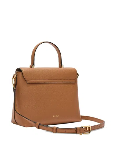 Furla Moonlight S Top Handle Bags In Brown