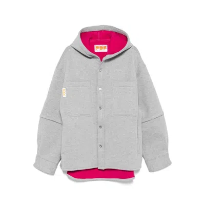 Pdf Hooded Logo-detail Jacket In Gray