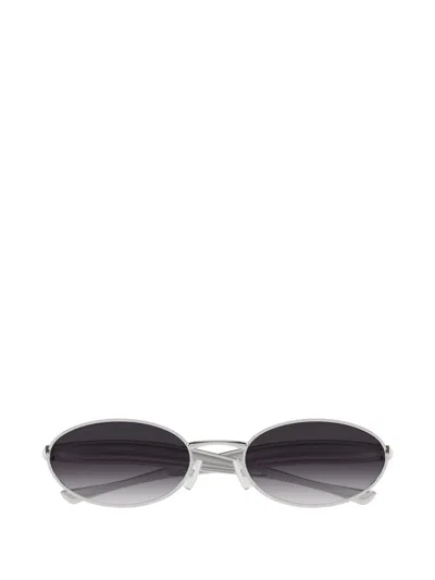 Bottega Veneta Bv1386s Linea Signature Icons 003 Silver Grey Sunglasses In Gray