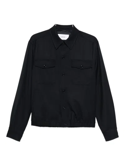 Lardini Flap-pocket Shirt Jacket In Black