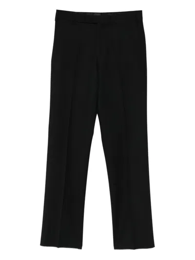 Lardini Virgin Wool Trousers In Black