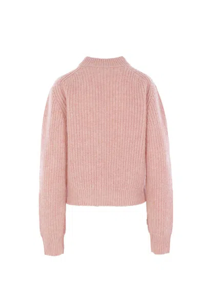 Cecilie Bahnsen Bega Pullover Fisherman Knit Soft Pink In Pink