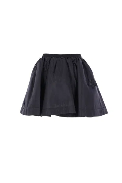 Cecilie Bahnsen Brunella Nylon Skirt In Black