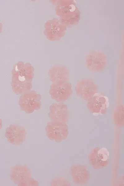 Cecilie Bahnsen Gus Embellished Tulle Midi Skirt In Pink