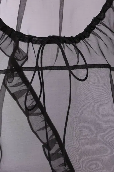 Cecilie Bahnsen Orsalina Ruffled Silk-organza Top In Black