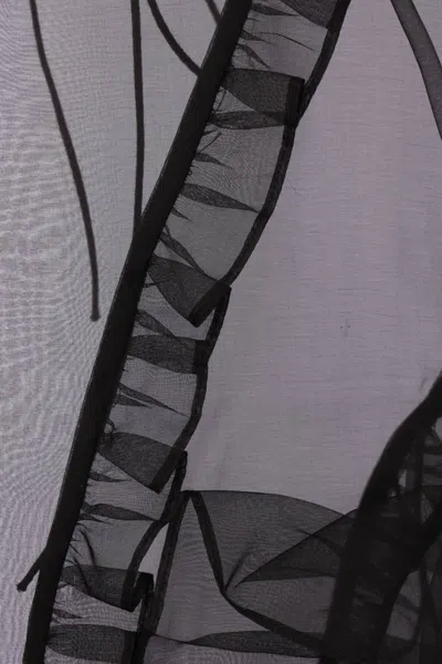 Cecilie Bahnsen Orsalina Ruffled Silk-organza Top In Black