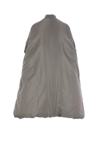 Junya Watanabe Bomber-cargo Cape Coat In Gray