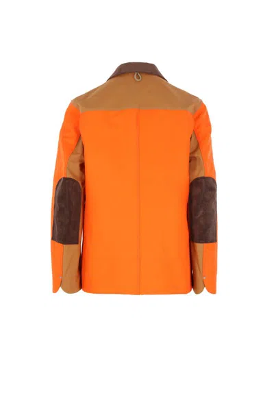 Junya Watanabe Button-down Long-sleeved Casual Jacket In Orange