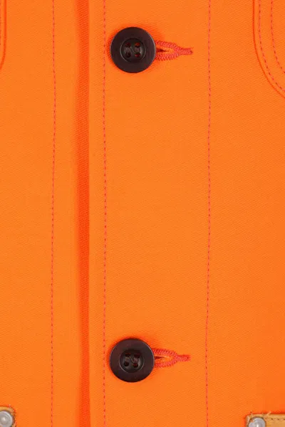 Junya Watanabe Button-down Long-sleeved Casual Jacket In Orange