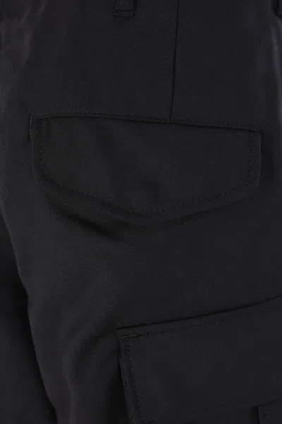 Junya Watanabe Wool-blend Cargo Pants In Black