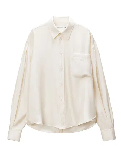 Alexander Wang Women Silk Shirt In Yellow