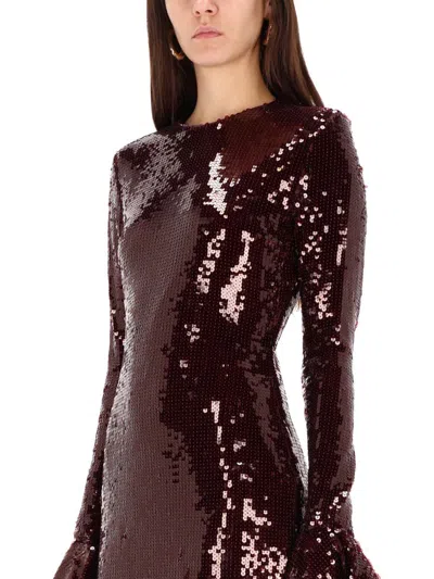 Rotate Birger Christensen Mini Dress With Shimmering Sequins In Red
