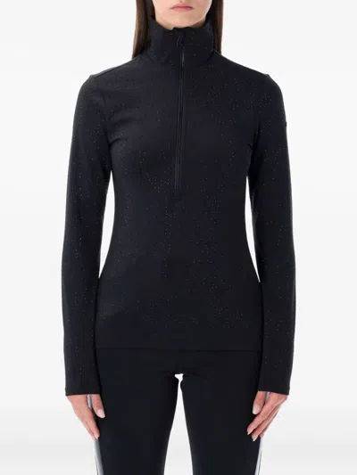 Goldbergh Spark Crystal-embellished Base Layer Ski Top In Black