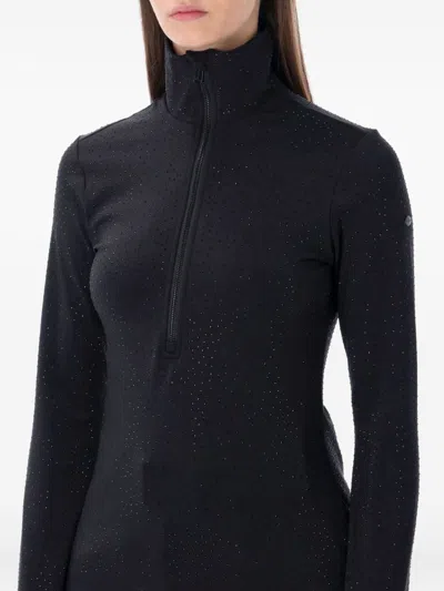 Goldbergh Spark Crystal-embellished Base Layer Ski Top In Black