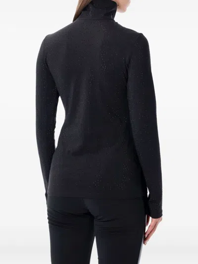 Goldbergh Spark Crystal-embellished Base Layer Ski Top In Black
