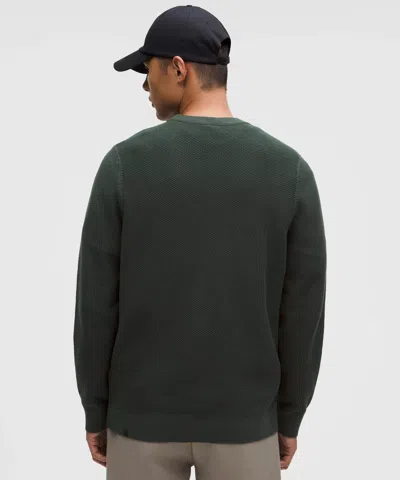 Lululemon Textured Knit Crewneck Sweater In Green