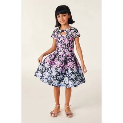 Baker By Ted Baker Kids' Floral Scuba Crepe Dress In Multi